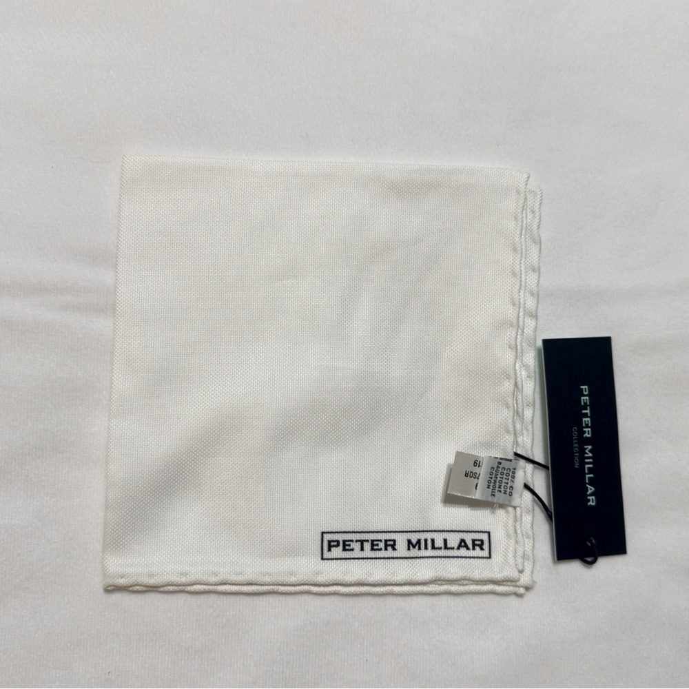 Peter Millar 12” Cotton Pocket Square NWT